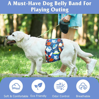 Male Dog Diapers - High Absorbency Belly Bands for Extra Small Dogs & Puppies, Ideal for Incontinence, Excitable Urination, and Training (XXL)