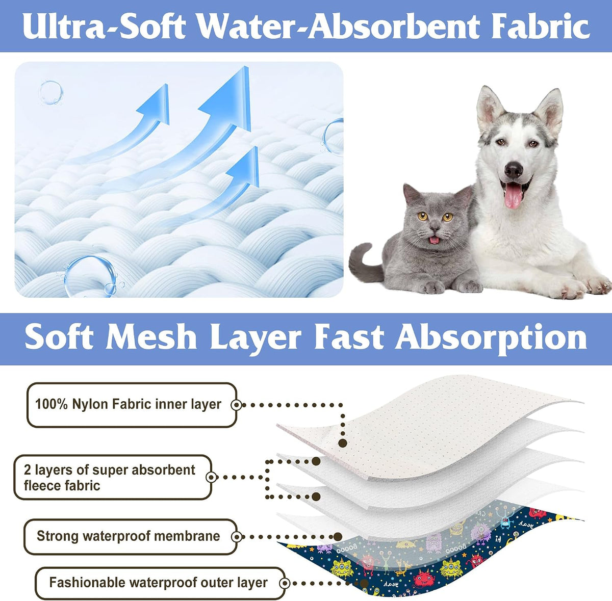 Male Dog Diapers - High Absorbency Belly Bands for Extra Small Dogs & Puppies, Ideal for Incontinence, Excitable Urination, and Training (XXL)
