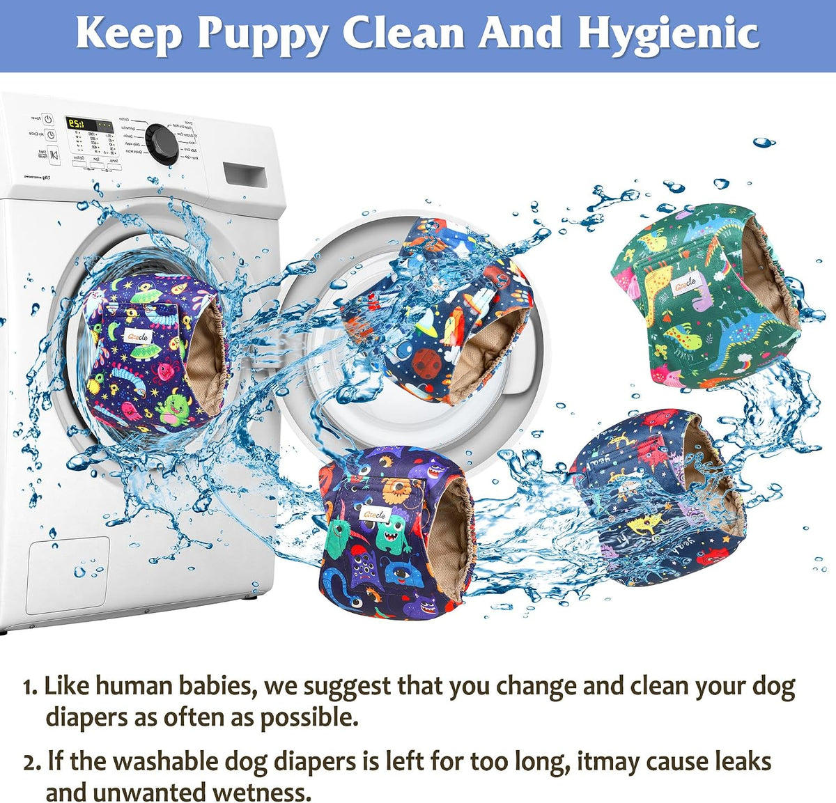 Male Dog Diapers - High Absorbency Belly Bands for Extra Small Dogs & Puppies, Ideal for Incontinence, Excitable Urination, and Training (XXL)